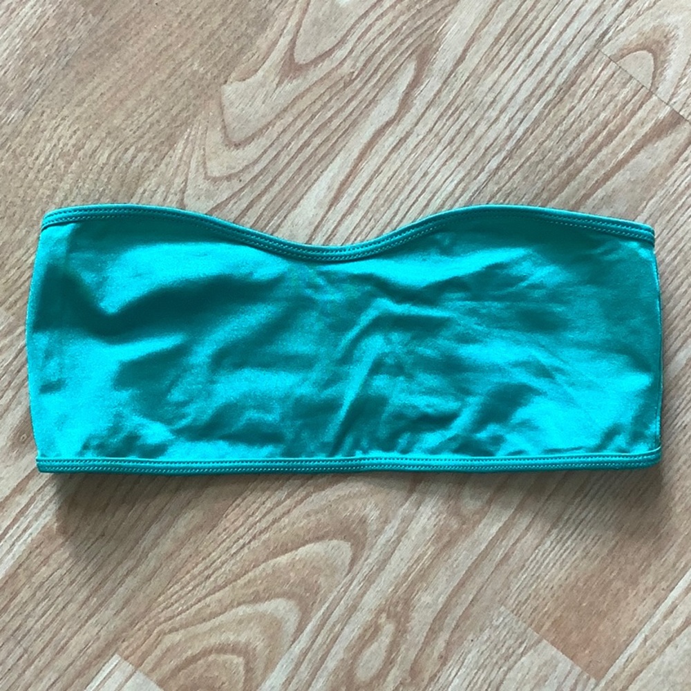American Apparel shimmery turquoise bandeau